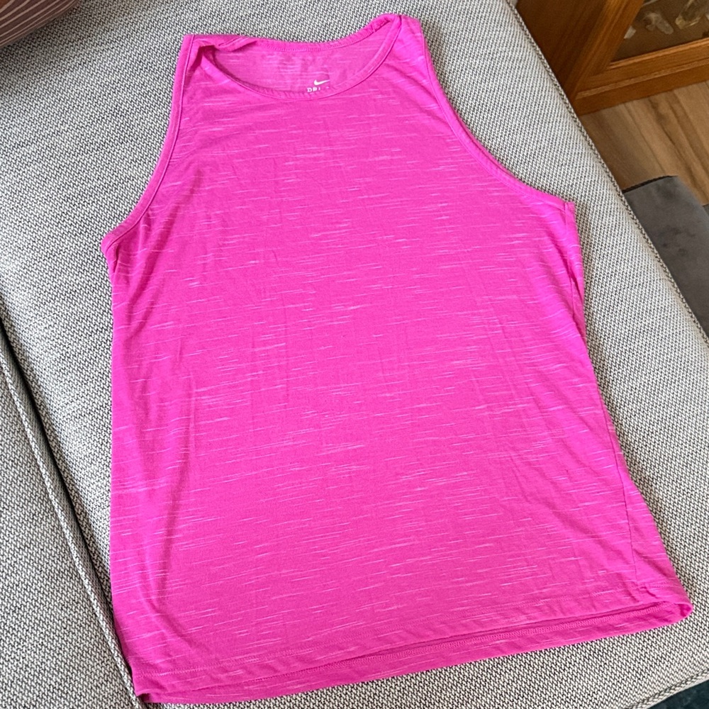 Nike Women's Pink Tank Top, Dri Fit Large